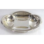 A GEMAN SILVER SWEETMEAT DISH Lobed form with planished finish, marked to base 'Speltman'. (approx