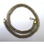 A VINTAGE SILVER FANCY LINK DESIGN NECKLACE With hook and eye clasp. (approx 44cm)