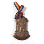 A FRENCH WWI BRONZE VICTORY WAR MEDAL Marked ?Celebration de la Victoire 1914 - 1918, Colonie