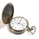 ULYSSES NARDIN, AN EARLY 20TH CENTURY SILVER CHRONOGRAPH GENT?S POCKET WATCH Full hunter case with