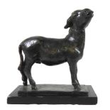GEORG EHRLICH ARA, 1897 - 1966, BRONZE (3/6) Titled 'Braying Donkey', signed, numbered, on wooden
