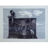 MICHAEL AYRTON, 1921 - 1975, LITOGRAPH (15/50) Titled 'Colloquy , The Wall', signed, studio stamped,