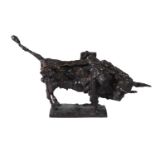 ROBERT CLATWORTHY, 1928 - 2015, BRONZE BULL (3/8), 1955 Signed with initials and numbered. (34cm x
