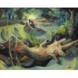 MICHAEL AYRTON, 1921 - 1975, OIL ON BOARD Titled 'Gethsemane, 1944', signed, inscribed, dated and