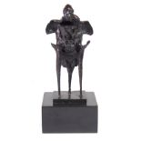 MICHAEL AYRTON, 1921 - 1975, BRONZE (9/9) Titled 'Siren', signed with initials, numbered, on black