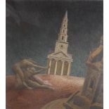 JOHN ARMSTRONG, A.R.A., 1893 - 1973, TEMPERA ON BOARD Titled 'Faith, 1945', signed with initials,