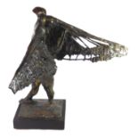 MICHAEL AYRTON, 1921 - 1975, BRONZE, EDITION OF 6 Titled 'Daedalus Winged, 1960', on wooden