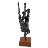 RALPH BROWN, R.A., 1928 - 2013, BRONZE Titled 'Divers', on wooden base. (49cm, 64cm overall)