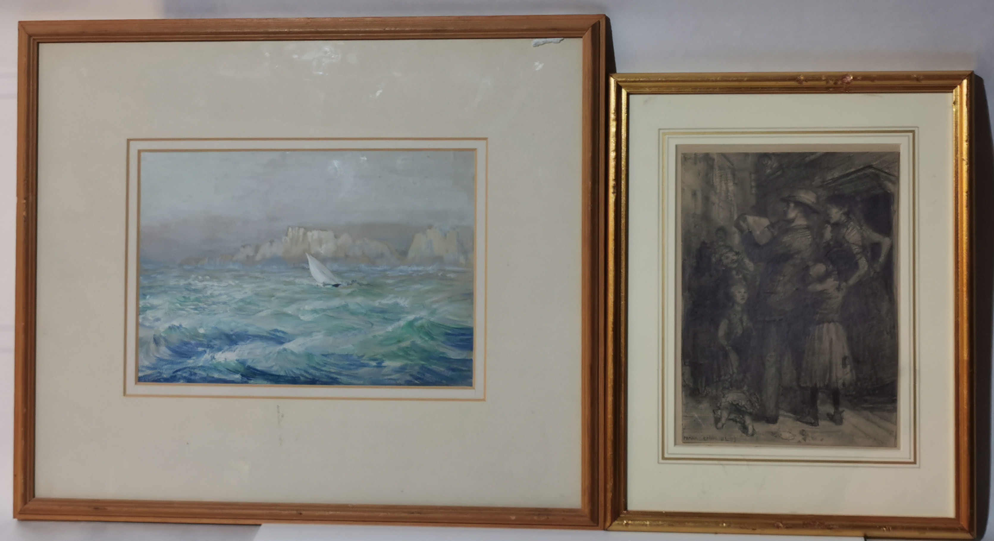 Petit dessin au crayon FRANK LEWIS EMANUEL (1865-1948) - XXème