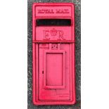 AN ORIGINAL QEII ROYAL MAIL POSTBOX WALL COVER With keys. (26cm x 61cm)