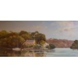 MICHAEL BARNFARTHER, B. 1934, TWO SIGNED LIMITED EDITION LANDSCAPE PRINTS ?Giathlabd Village,