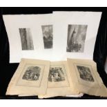 A QUANTITY OF MEZZOTINTS With a group of others and books.