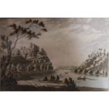 JOHN BURTON A LATE 18TH CENTURY WATERCOLOUR RIVER SCENESigned to the mount and dated 1789 framed and