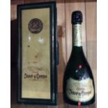 JUVE Y. CAMPS A CASED BOTTLE OF VINTAGE CAVA CHAMPAGNE Bearing yellow label ~Gran Y Camps Cava 75cl.