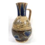 HANNAH BARLOW, DOULTON LAMBETH, A RARE VICTORIAN STONEWARE JUG Having incised decoration of