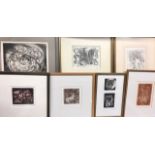 F.B. WRIGHT, A COLLECTION OF SIX BLACK AND WHITE LIMITED EDITION ETCHINGS Titled ?Geometric