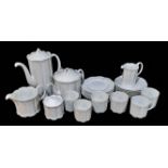 A 20TH CENTURY ROSENTHAL PORCELAIN TEA SET Comprising a teapot, coffee pot, six cups, saucers and