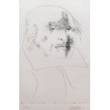 LEONARD BASKIN, 1922 - 2000, A LIMITED EDITION (65/2000) BLACK AND WHITE PORTRAIT ETCHING ?William