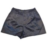 MARC JACOBS, NORMANDY BLUE SILK SHORTS With side and back pockets, front central zip, belt loops,