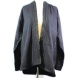 NO LABEL, BLACK 'WOOL' JACKET With embroidered design along front, cuffs, hem and side. B