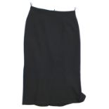 PINKO, A BLACK MID CALF MINI SKIRT With back zip B