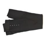 ZARA, BLACK 'COTTON' TROUSERS With elasticized textured waistband, small silver flat metal studs