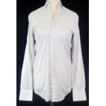 DOLCE & GABBANA, WHITE COTTON SHIRT With black stripes and white buttons (size 38). A