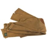 TALLY HO, TWO PAIRS OF BROWN RIDING JOGGERS With dog tooth design and elasticated waist (size