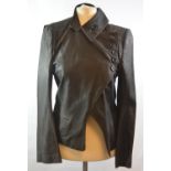 ANN DEMEULEMEESTER, CHARCOAL JACKET (size 38). C