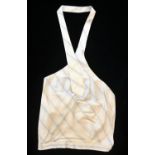 ALEXANDER MCQUEEN, CREAM SILK HALTER NECK TOP With integral tie (size 44). B