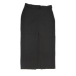 GIVENCHY, BLACK VISCOSE PENCIL SKIRT With slit along front, side zip, elasticated material (size