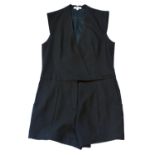 HELMUT LANG, BLACK PLAYSUIT Sleeveless, with silk lining (size USA 2). B