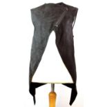 HAIDER ACKERMANN, BLACK SUEDE JACKET With asymmetric hemline, sleeveless, rayon black lining (size