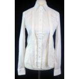DOLCE & GABBANA, WHITE COTTON SHIRT With white mother of pearl buttons along front, slight
