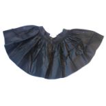 LUELLA, BLACK POLYESTER SKIRT With ruffled design, two pockets with embroidered blue and pink