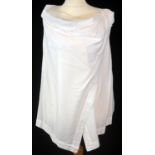 VIVIENNE WESTWOOD, ANGLOMANIA, WHITE COTTON DRESS With cup sleeves and folded design (size 44). A