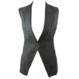 ALEXANDER MCQUEEN, BLACK SLEEVELESS JACKET Single button, silk lined (size 40). A