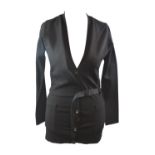 ALEXANDRE PLOKHOV, BLACK JACKET With belt (size 10/12). A