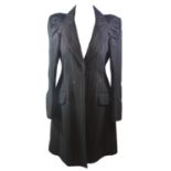 LOUIS VUITTON, BLACK PIN STRIP COAT With tags (size 38). as new