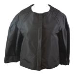 PRADA, BLACK JACKET Zip front (size 40). A