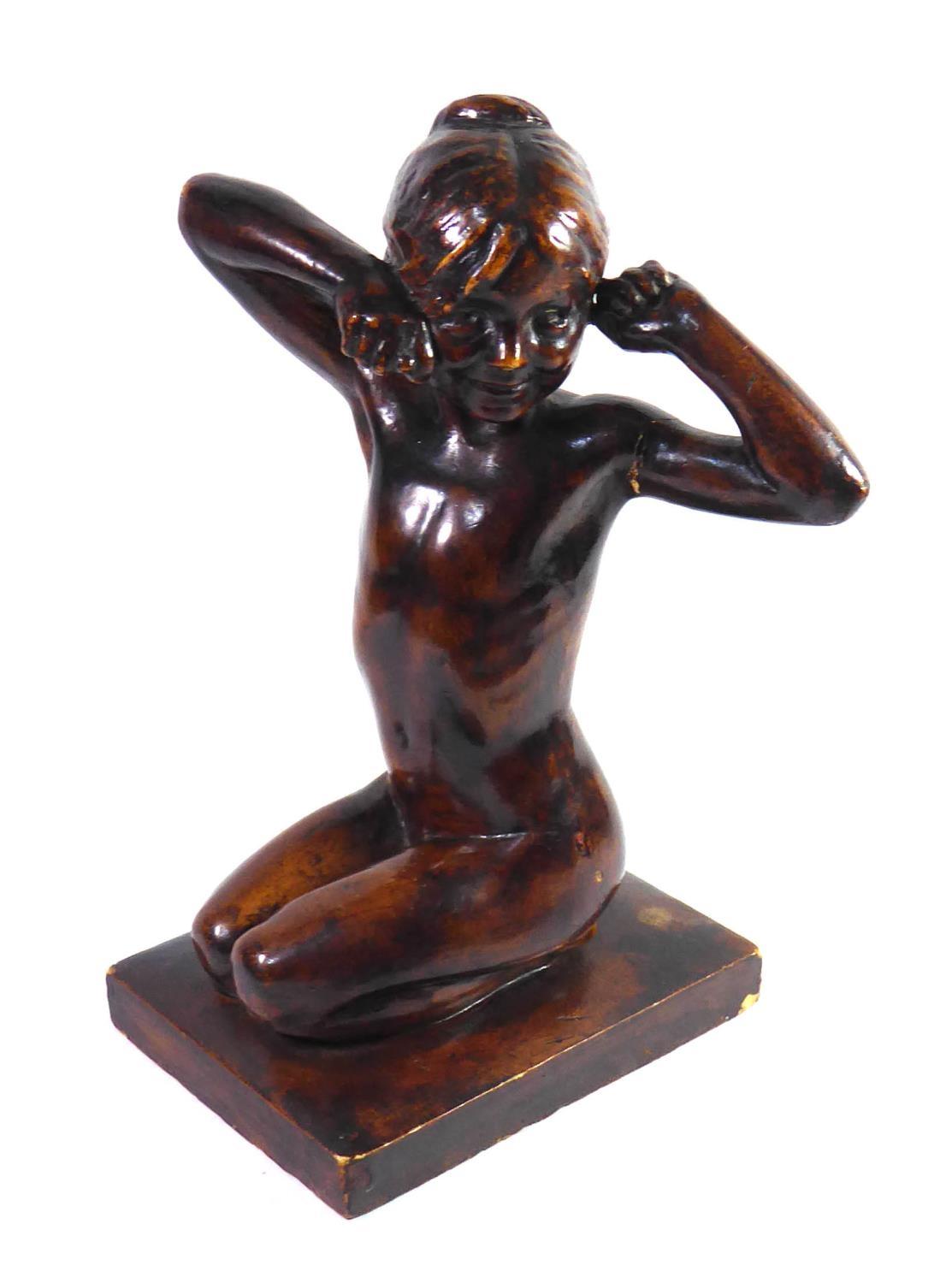 EDWIN WHITNEY SMITH, 1880 - 1952, PLASTER MAQUETTE Titled 'The Waking Child', bronze exhibited Royal