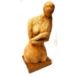 DAVID LION, A 20TH CENTURY STUDIO ART CERAMIC SCULPTURE Titled 'Mother and Child', bearing label