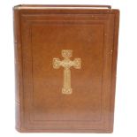 A WWI GERMAN LEATHER BOUND FAMILY BIBLE The frontice piece marked 'GAMLA TESTAMENT KANONISKA