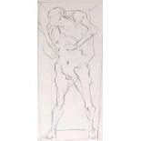 MICHAEL AYRTON, 1921 - 1975, DOUBLE SIDED PENCIL Titled 'Webb, Study of Sculpture', signed, framed