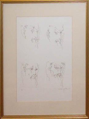 MICHAEL AYRTON, 1921 - 1975, ETCHING (8/25) Titled 'Zeus', signed, numbered, mounted, framed and - Image 2 of 3