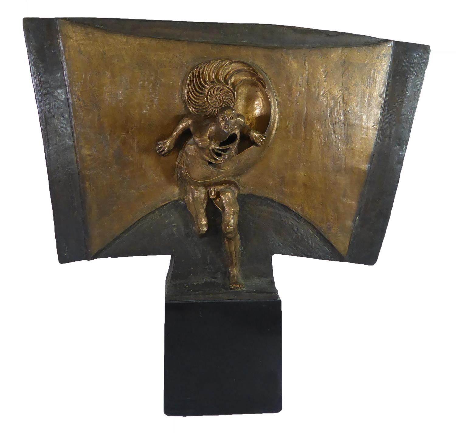 MICHAEL AYRTON, 1921 - 1975, BRONZE (1/9), 1970 Titled 'End Maze III', signed, numbered, on black