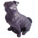 OTTMAR HÖRL, A RESIN SCULPTURE OF A PUG DOG, 61/100 Marked to base, together with a wall hanging