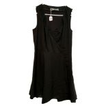 PROENZA SCHOULER, BLACK SLEEVELESS CROSSOVER DRESS (size S). Condition: A