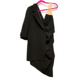 ELISABETTA FRANCHI, BLACK ABITO DRESS (size S). Condition: A