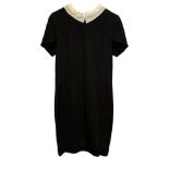 JASON WU, BLACK DRESS WITH WHITE COLLAR (size 8). Condition: A